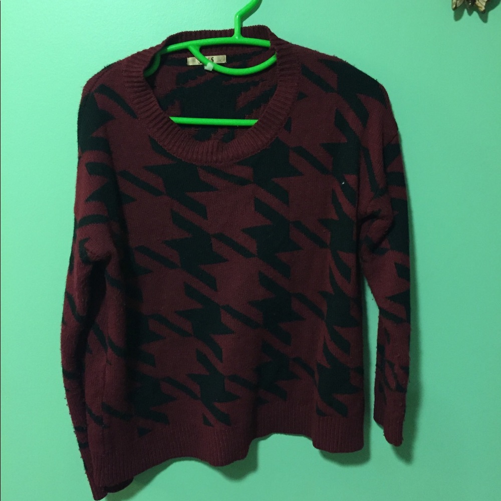 Burgundy Knitted Sweater